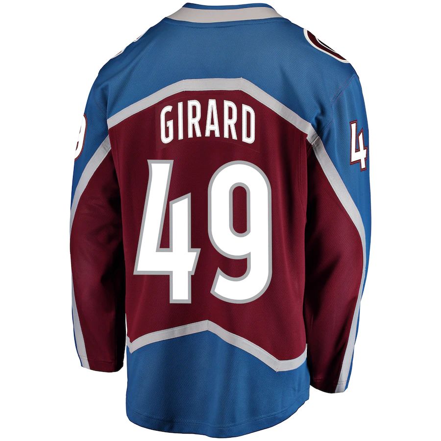 C.Avalanche #49 Samuel Girard Fanatics Branded Breakaway Player Jersey  Burgundy Stitched American Hockey Jerseys - Main View