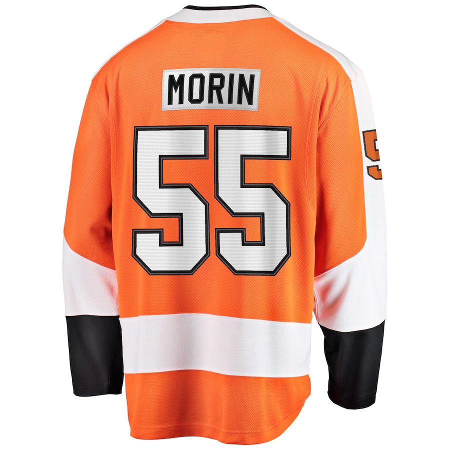 P.Flyers #55 Samuel Morin Fanatics Branded Breakaway Player Jersey Orange Stitched American Hockey Jerseys - Main View