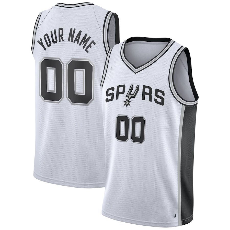 Custom S.Antonio Spurs 2020-21 Swingman Custom Jersey Association Edition White Stitched Basketball Jersey - Main View