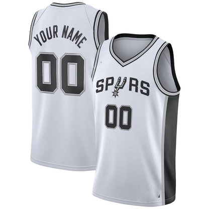 Custom S.Antonio Spurs 2020-21 Swingman Custom Jersey Association Edition White Stitched Basketball Jersey - Main View