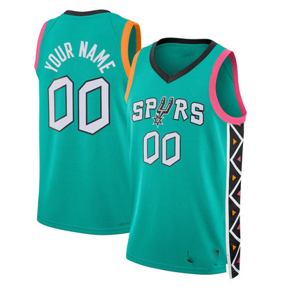 Custom S.Antonio Spurs Unisex Swingman Custom Jersey  City Edition Stitched Basketball Jersey - Main View