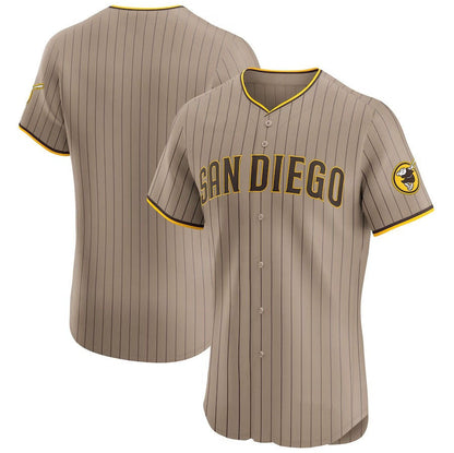 San Diego Padres Alternate Vapor Premier Elite Patch Jersey - Sand Stitched Baseball Jersey - Main View
