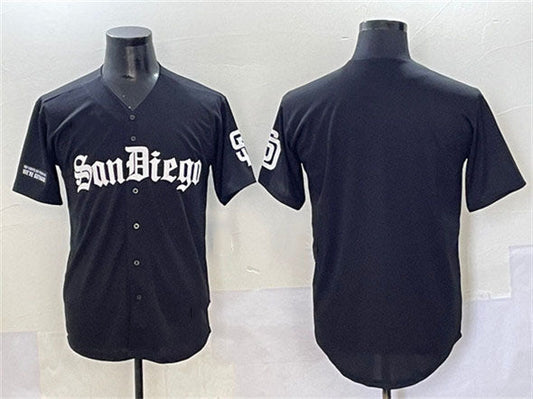 San Diego Padres Blank Black Gothic Edition Vapor Limited Stitched Baseball Jersey - Main View