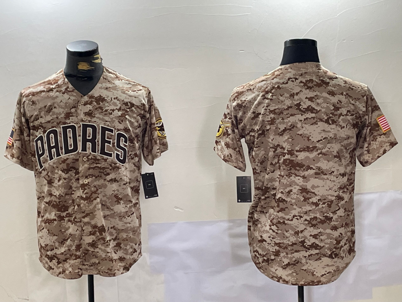 San Diego Padres Blank Camo Cool Base Stitched Stitched Baseball Jersey - Main View