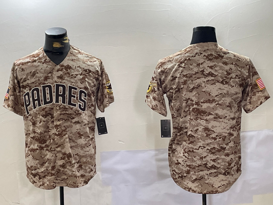 San Diego Padres Blank Camo Cool Base Stitched Stitched Baseball Jersey - Main View