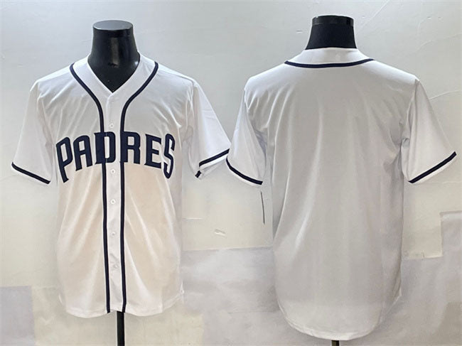 San Diego Padres Blank White Cool Base Stitched Baseball Jersey - Main View