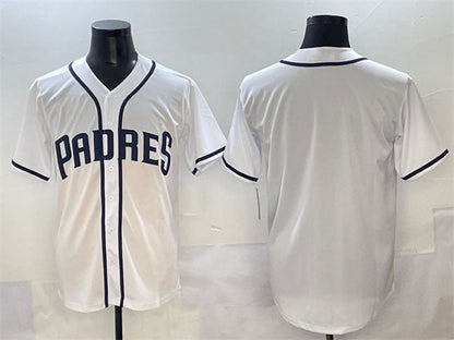 San Diego Padres Blank White Cool Base Stitched Baseball Jersey - Main View