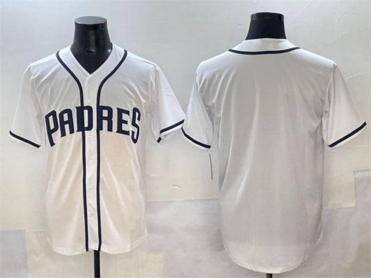 San Diego Padres Blank White Cool Base Stitched Baseball Jersey - Main View