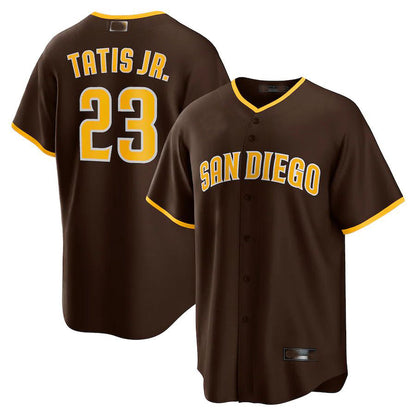 San Diego Padres #23 Fernando Tatis Jr. Brown Alternate Replica Player Jersey Baseball Jerseys - Main View