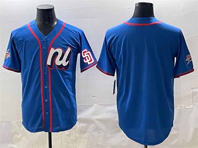 San Diego Padres National League Blank Blue 2025 All-Star Edition Limited Stitched Baseball Jersey - Main View