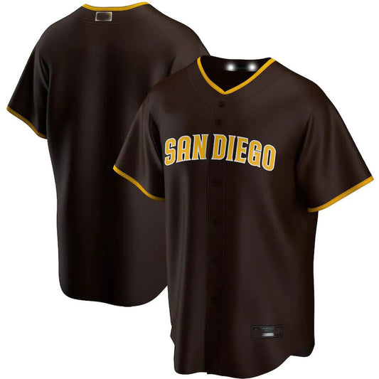 San Diego Padres Brown Road Replica Team Jersey Baseball Jerseys - Main View