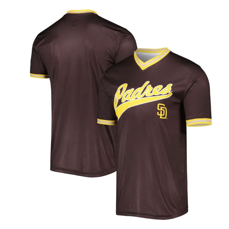 San Diego Padres Stitches Cooperstown Collection Team Jersey - Brown Baseball Jerseys - Main View