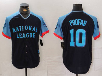 San Diego Padres #10 Jurickson Profar Navy 2024 All Star Limited Stitched Baseball Jersey - Main View