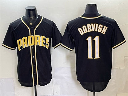 San Diego Padres #11 Yu Darvish 2026 Fashion Replica Black Out Stitched Baseball Jersey - Main View