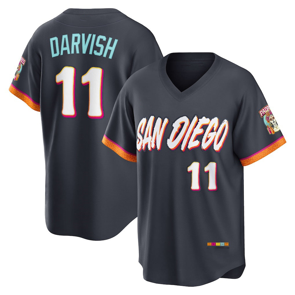 San Diego Padres #11 Yu Darvish Obsidian 2026 City Connect Stadium Stitched Baseball Jersey - Main View