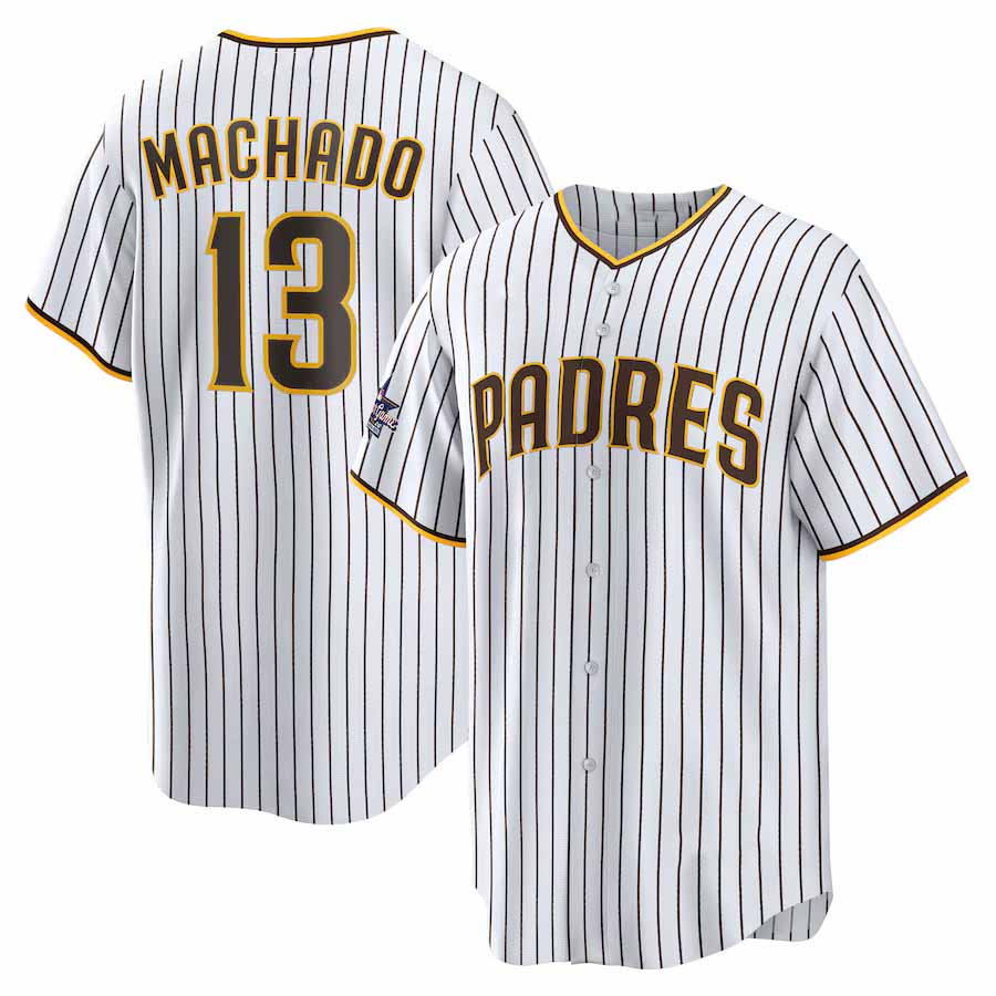 San Diego Padres #13 Manny Machado 2025 MLB All-Star Game Home Replica Player Jersey - White Stitched Baseball Jersey - Main View