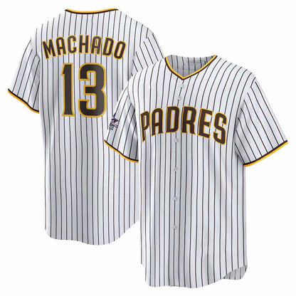 San Diego Padres #13 Manny Machado 2025 MLB All-Star Game Home Replica Player Jersey - White Stitched Baseball Jersey - Main View