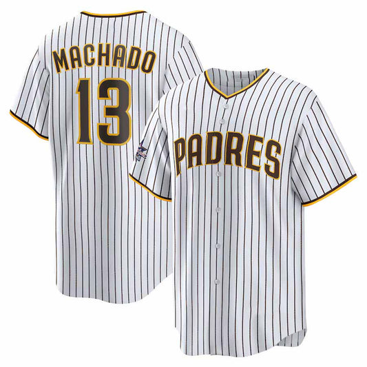 San Diego Padres #13 Manny Machado 2025 MLB All-Star Game Home Replica Player Jersey - White Stitched Baseball Jersey - Main View