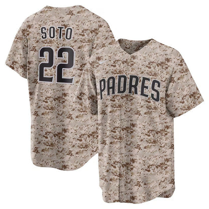 San Diego Padres #22 Juan Soto USMC Alternate Replica Player Jersey - Camo Stitched Baseball Jersey - Main View
