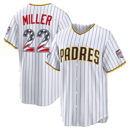 San Diego Padres #22 Mason Miller 2026 All-Star Edition Stars & Stripes  White Stadium Baseball Jersey - Main View