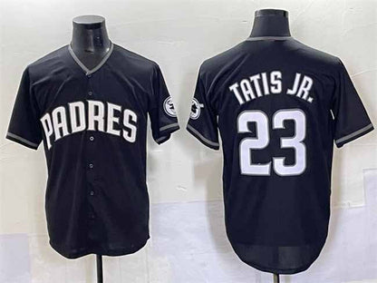 San Diego Padres #23 Fernando Tatis Jr. Black Stitched Baseball Jersey - Main View