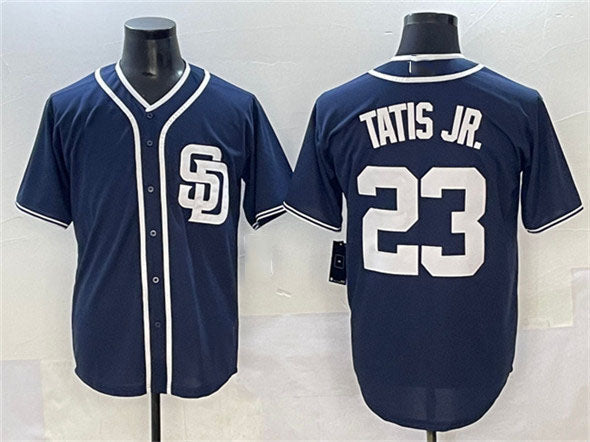 San Diego Padres #23 Fernando Tatis Jr. Navy Cool Base Stitched Baseball Jersey - Main View