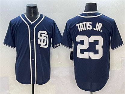 San Diego Padres #23 Fernando Tatis Jr. Navy Cool Base Stitched Baseball Jersey - Main View