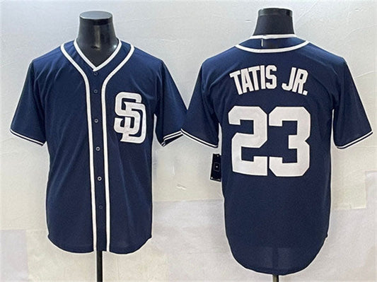 San Diego Padres #23 Fernando Tatis Jr. Navy Cool Base Stitched Baseball Jersey - Main View