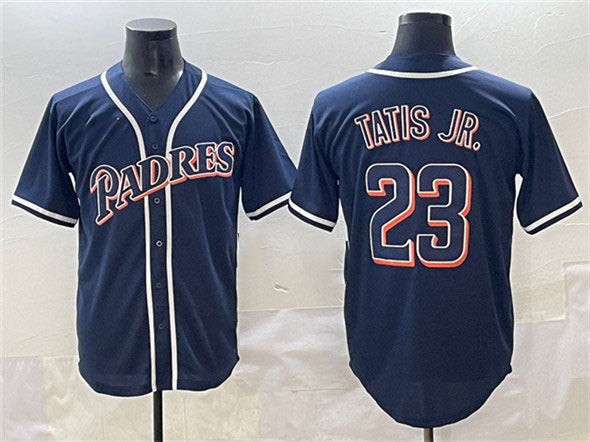 San Diego Padres #23 Fernando Tatis Jr. Navy Stitched Baseball Jersey - Main View