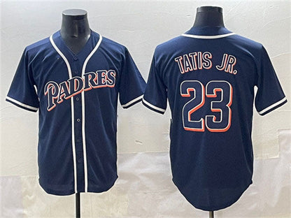 San Diego Padres #23 Fernando Tatis Jr. Navy Stitched Baseball Jersey - Main View