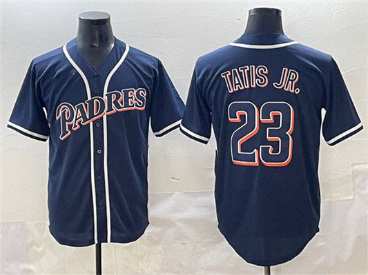 San Diego Padres #23 Fernando Tatis Jr. Navy Stitched Baseball Jersey - Main View