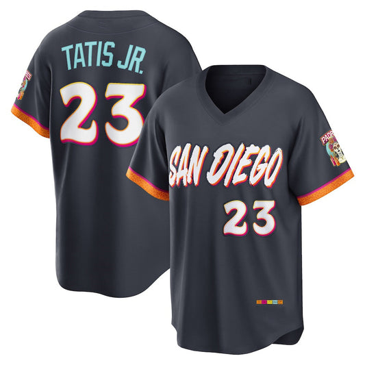 San Diego Padres #23 Fernando Tatis Jr. Obsidian 2026 City Connect Stadium Stitched Baseball Jersey - Main View