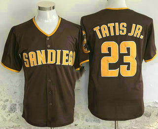 San Diego Padres #23 Fernando Tatis Jr Brown Limited Stitched Baseball Jersey - Main View