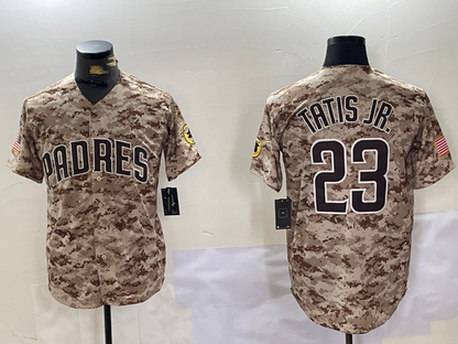 San Diego Padres #23 Fernando Tatis Jr Camo Stitched Cool Base Stitched Baseball Jersey - Main View