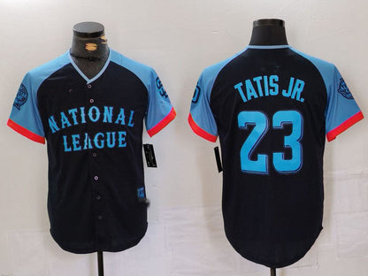 San Diego Padres #23 Fernando Tatis Jr Navy 2024 All Star Limited Stitched Baseball Jersey - Main View