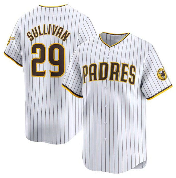 San Diego Padres #29 Brett Sullivan White 2024 Home Limited Baseball Stitched Jersey - Main View