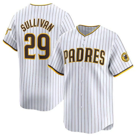 San Diego Padres #29 Brett Sullivan White 2024 Home Limited Baseball Stitched Jersey - Main View