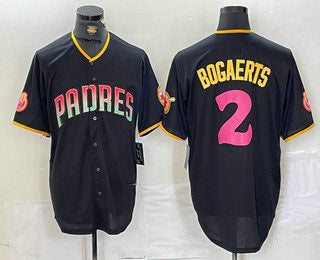 San Diego Padres #2 Xander Bogaerts Black Fashion Baseball Jersey - Main View