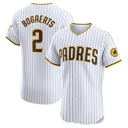 San Diego Padres #2 Xander Bogaerts Home Elite Jersey - White Stitched Baseball Jersey - Main View