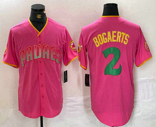 San Diego Padres #2 Xander Bogaerts Pink Fashion Baseball Jersey - Main View
