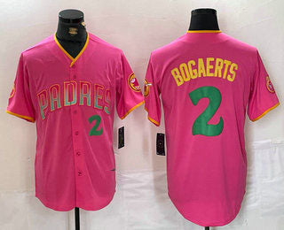 San Diego Padres #2 Xander Bogaerts Pink Player Number Fashion Baseball Jersey - Main View