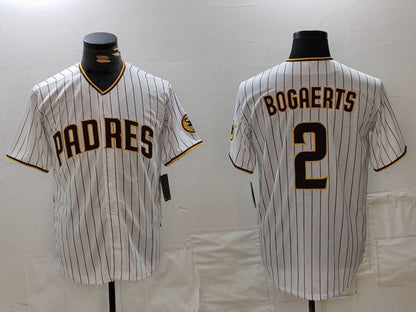 San Diego Padres #2 Xander Bogaerts White Cool Base Stitched Baseball Jersey - Main View