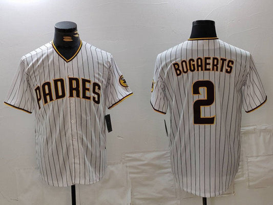 San Diego Padres #2 Xander Bogaerts White Cool Base Stitched Baseball Jersey - Main View