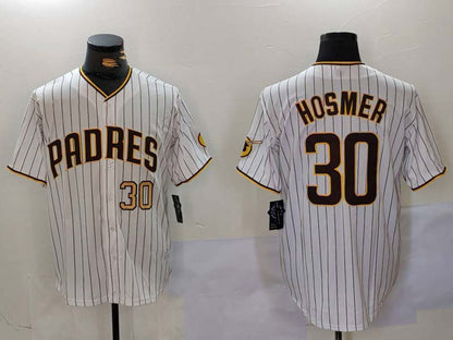San Diego Padres #30 Eric Hosmer White Stitched Cool Base Baseball Jersey - Main View