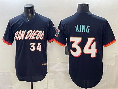 San Diego Padres #34 Michael King Obsidian 2026 City Connect Stadium Stitched Baseball Jersey - Main View