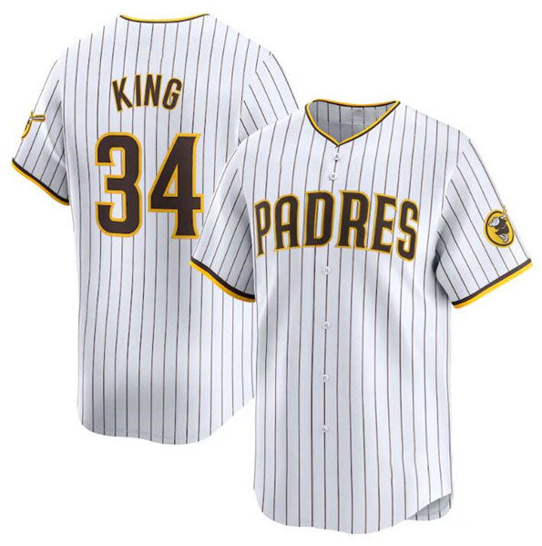San Diego Padres #34 Michael King White 2024 Home Limited Baseball Stitched Jersey - Main View