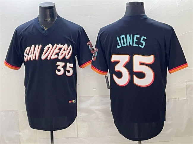San Diego Padres #35 Randy Jones Obsidian 2026 City Connect Stadium Stitched Baseball Jersey - Main View
