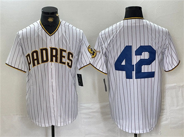 San Diego Padres #42 Jackie Robinson White Cool Base Stitched Baseball Jersey - Main View