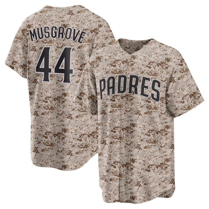 San Diego Padres #44 Joe Musgrove USMC Alternate Replica Player Jersey - Camo Stitched Baseball Jersey - Main View