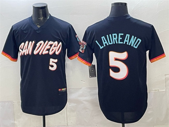 San Diego Padres #5 Ramon Laureano Obsidian 2026 City Connect Stadium Stitched Baseball Jersey - Main View